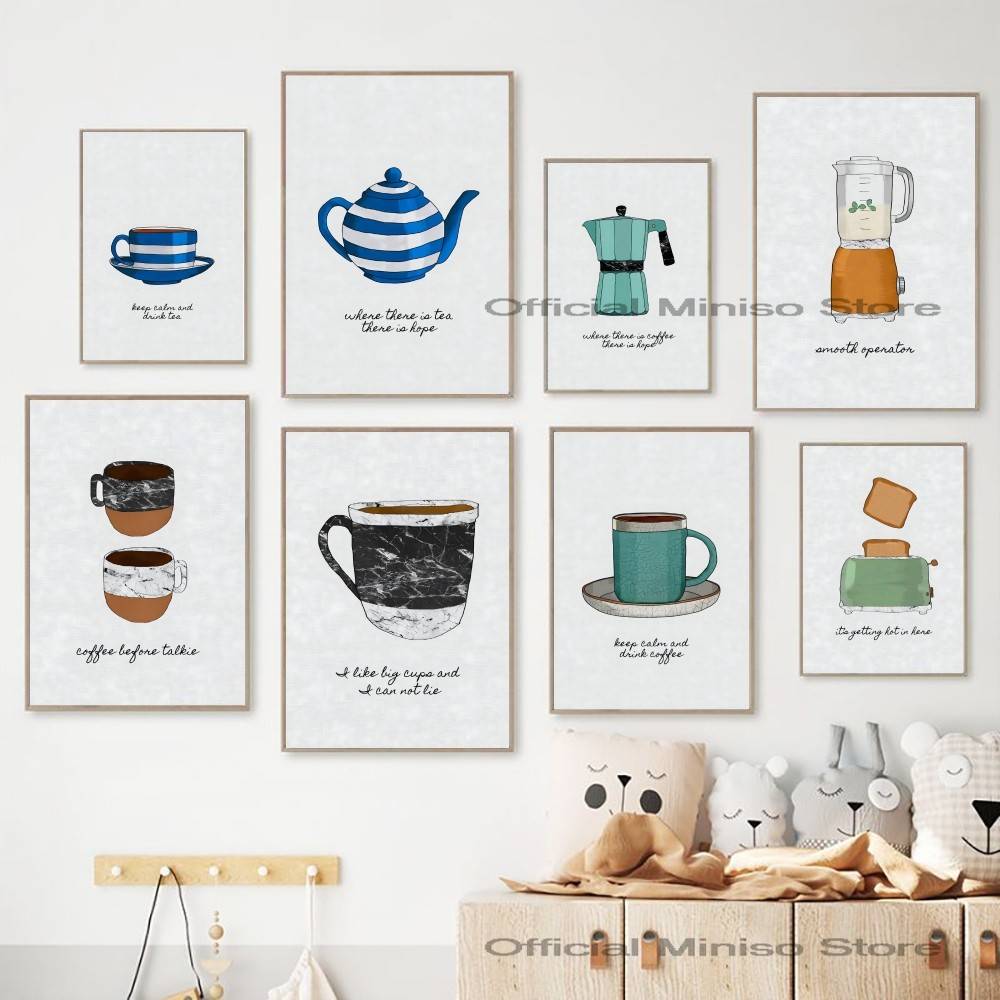 Coffee Tea Kitchenware Poster  – Wallpaper Coffee And Tea Bewertung und Preis