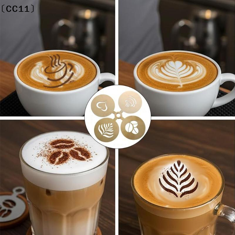 4Pcs/Set Stainless Steel Coffe – Coffee Stencil Art Bewertung und Preis