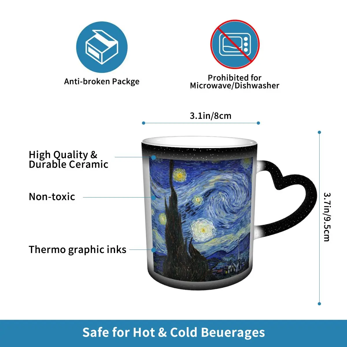 Van Gogh Mug Funny Ceramic Cof – Coffee Tea Van Bewertung und Preis