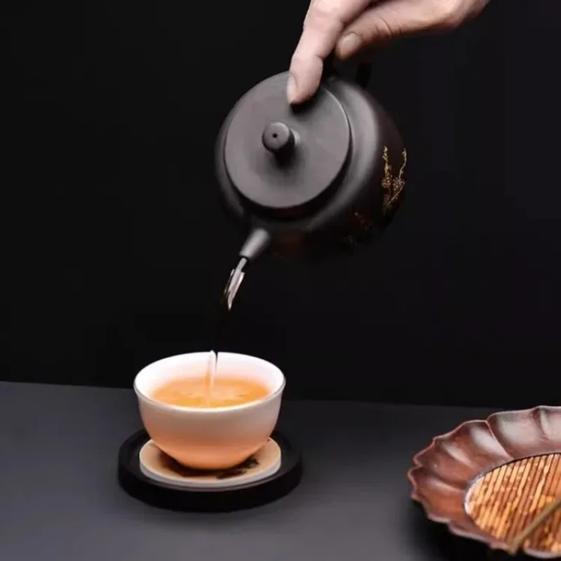 Round Wood Cup Mat Heat Resist – Coffee Tea In Chinese Bewertung und Preis