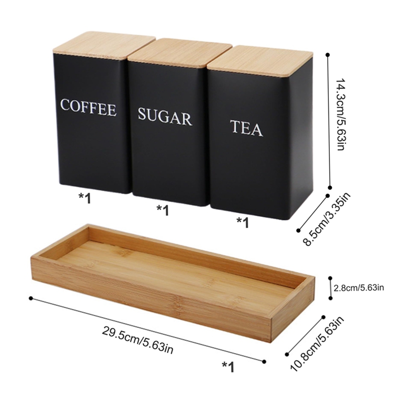 3PCS Set Tea Coffee Sugar Cani – Coffee Tea Canister Set Bewertung und Preis