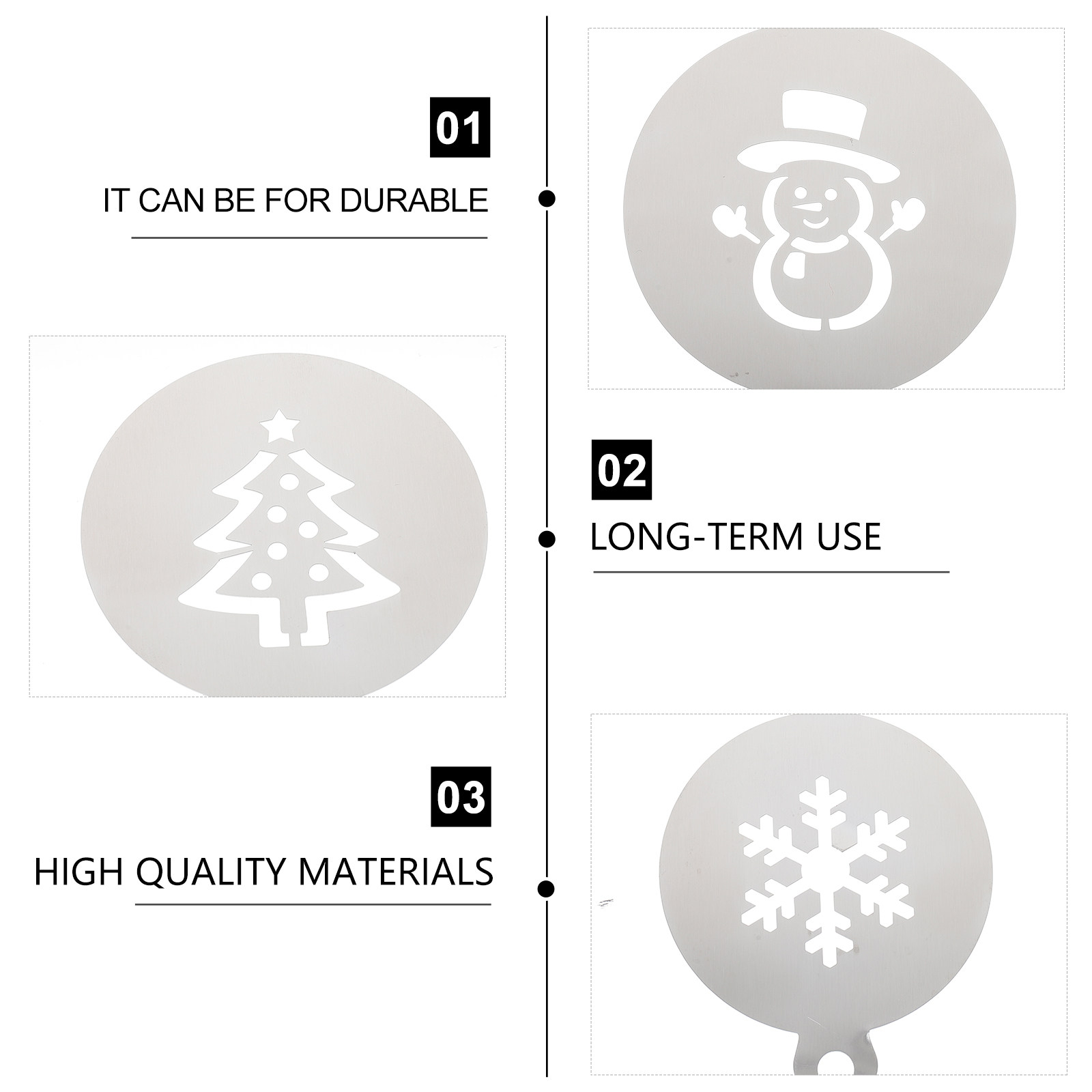 4Pcs Stainless Steel Christmas – Coffee Stencil Art Bewertung und Preis