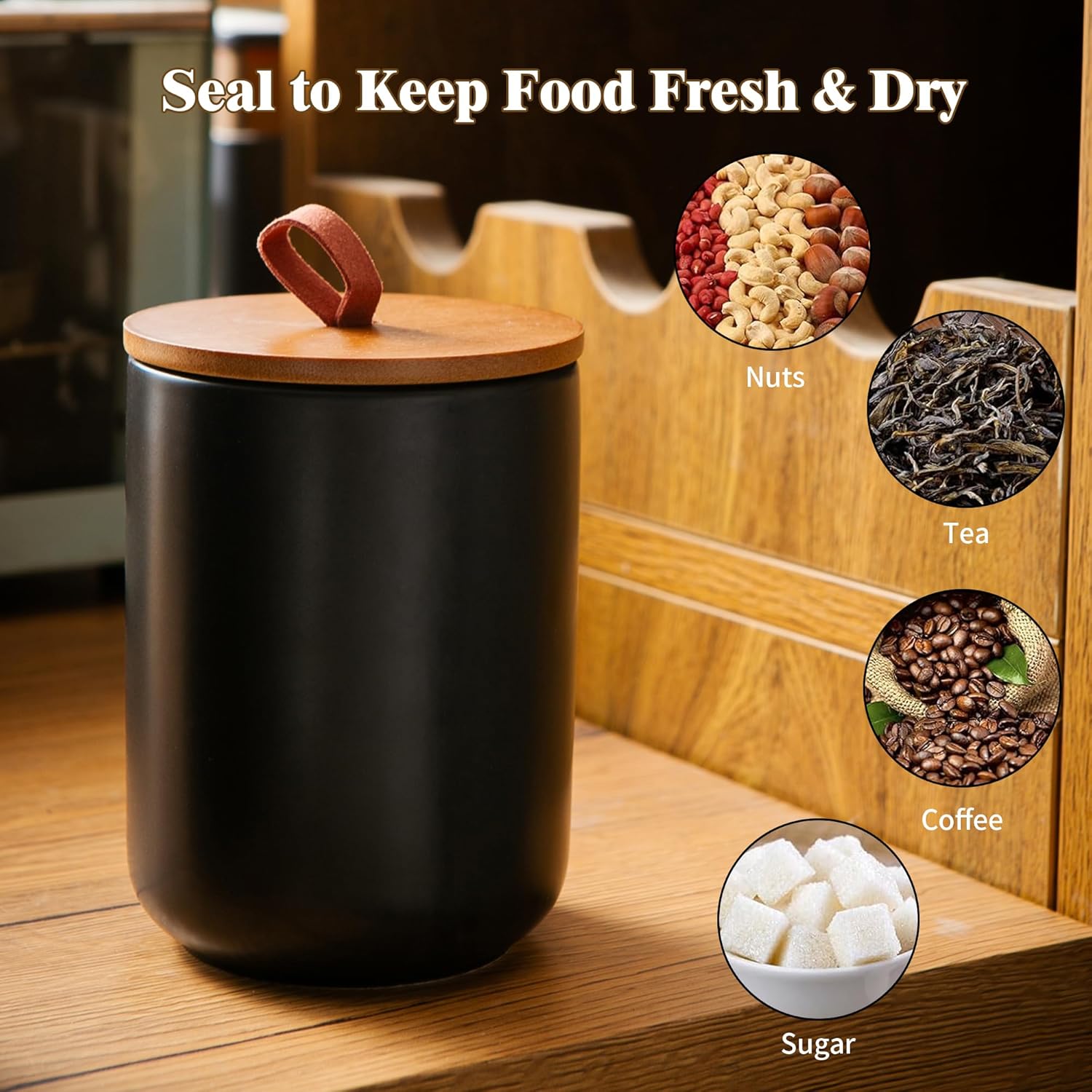 Ceramic Canister Set (30 oz, 4 – Coffee Tea Canister Set Bewertung und Preis