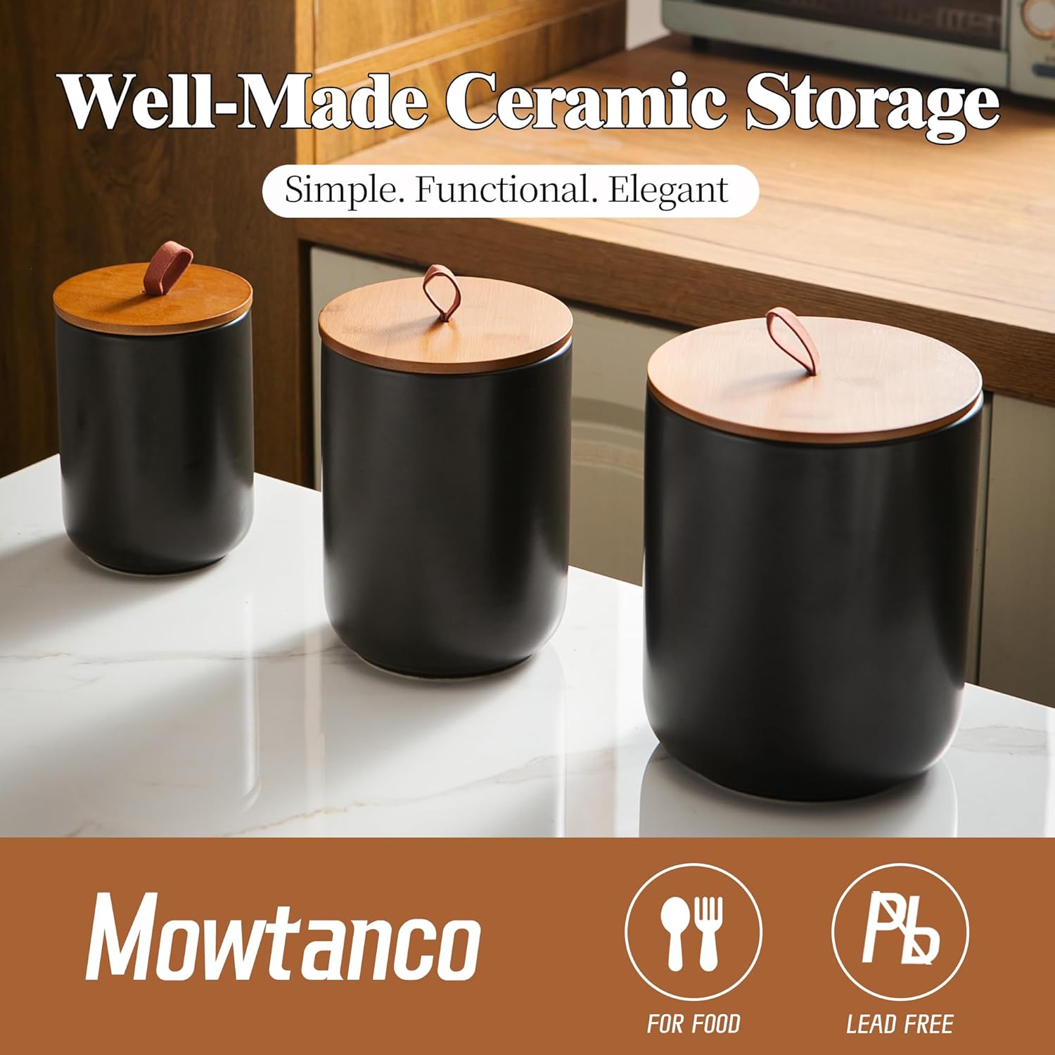 Ceramic Canister Set (30 oz, 4 – Coffee Tea Canister Set Bewertung und Preis