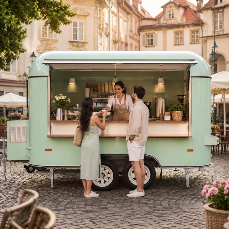 Food Truck Trailer Street Cate – Coffee Tea Van Bewertung und Preis