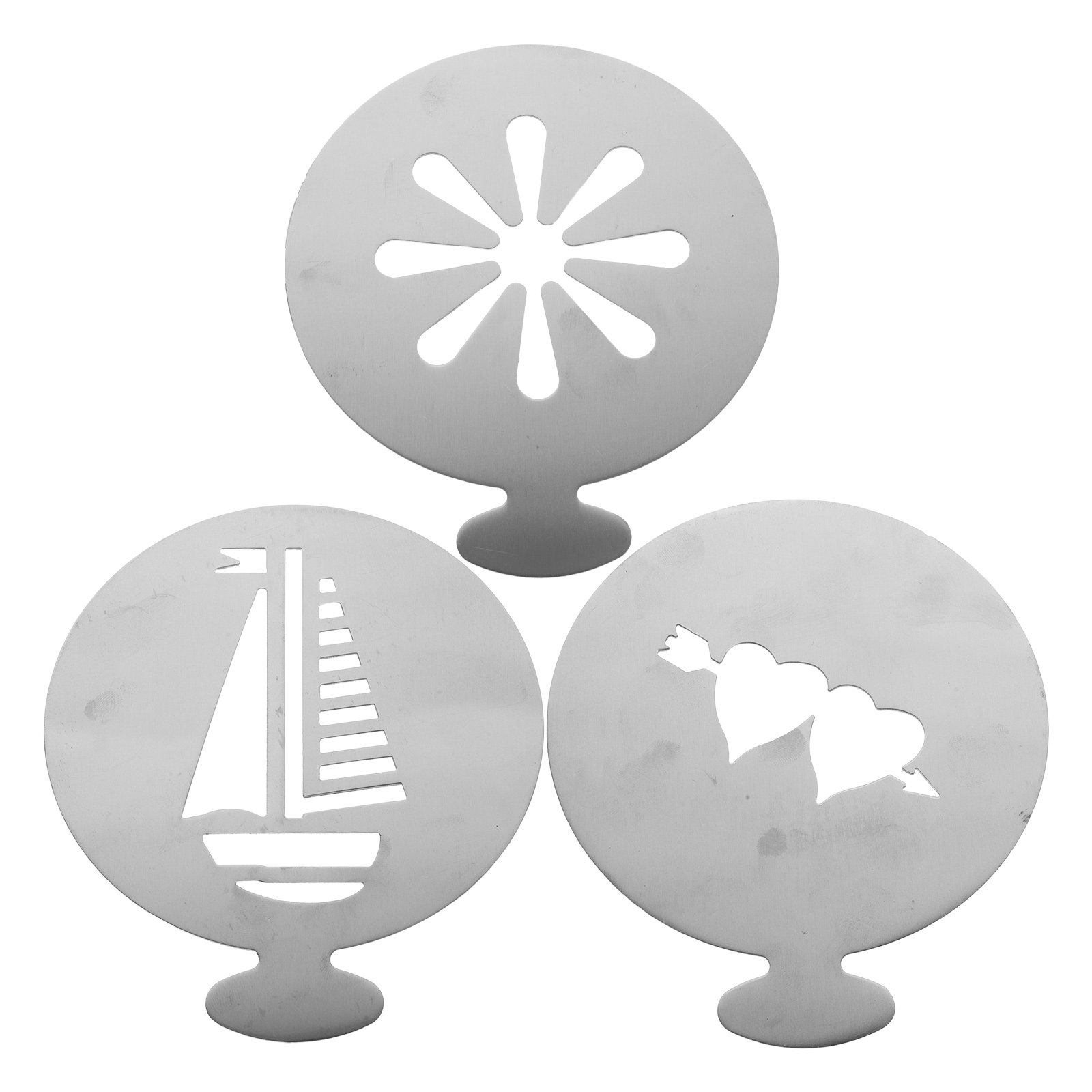 3Pcs Stainless Steel Latte Art – Coffee Stencil Art Bewertung und Preis