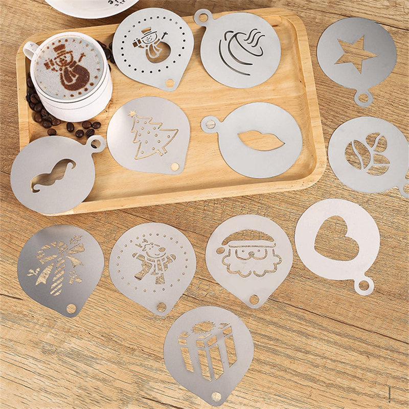 12pcs Stainless Steel Cafe Foa – Coffee Stencil Art Bewertung und Preis