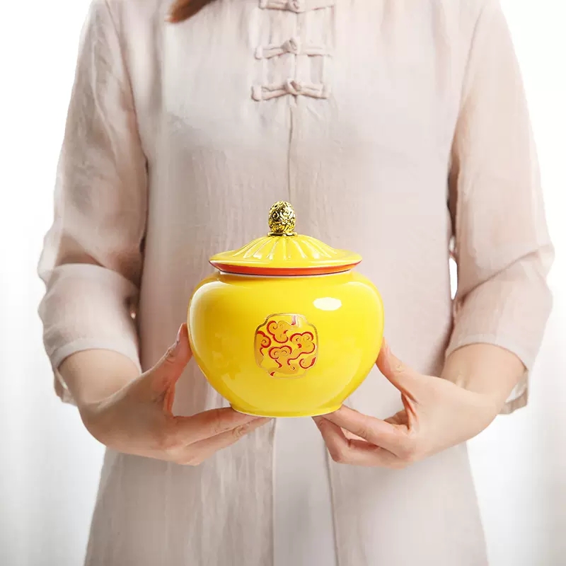 Chinese-style Yellow Ceramic P – Coffee Tea In Chinese Bewertung und Preis