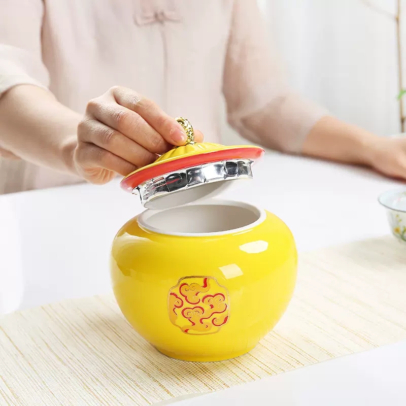 Chinese-style Yellow Ceramic P – Coffee Tea In Chinese Bewertung und Preis