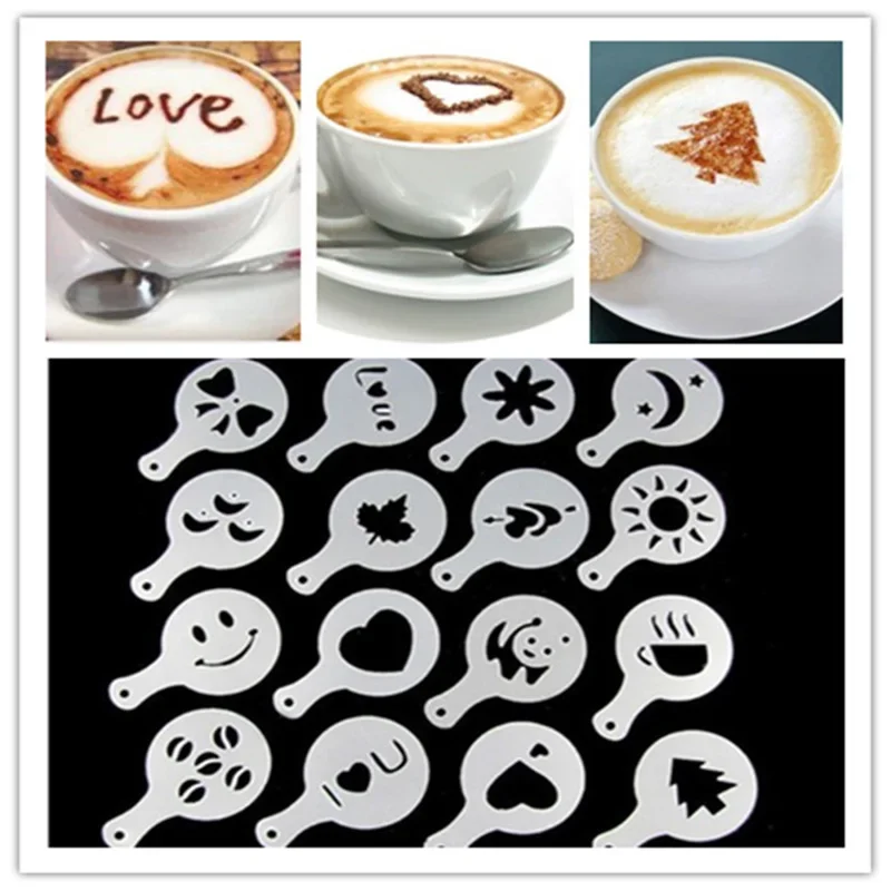 16Pcs/Set Coffee Mold Latte Ca – Coffee Stencil Art Bewertung und Preis