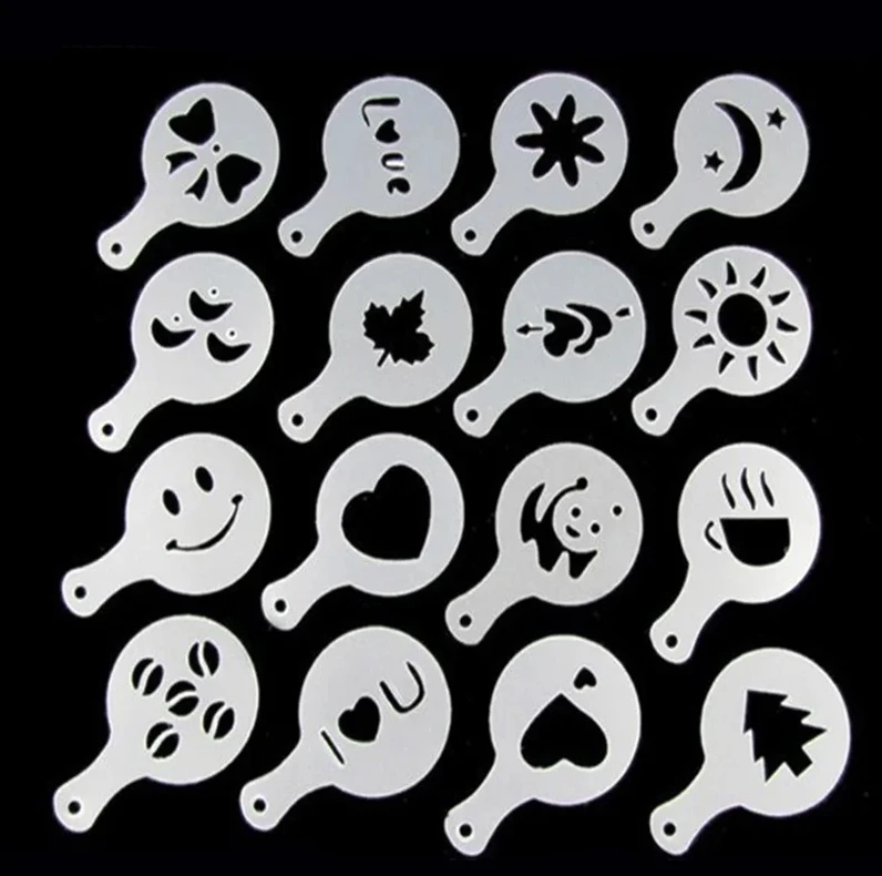16Pcs/Set Coffee Mold Latte Ca – Coffee Stencil Art Bewertung und Preis