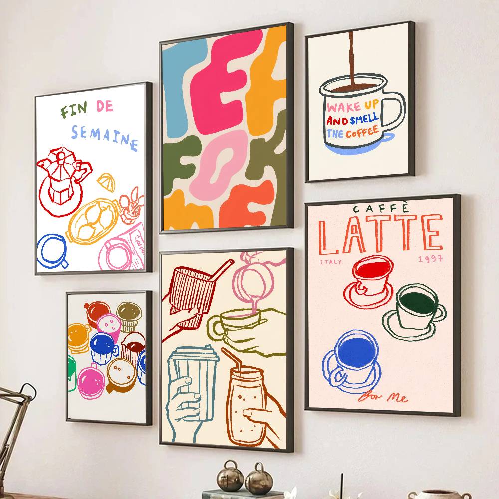Color Aesthetics Retro Kitchen – Wallpaper Coffee And Tea Bewertung und Preis