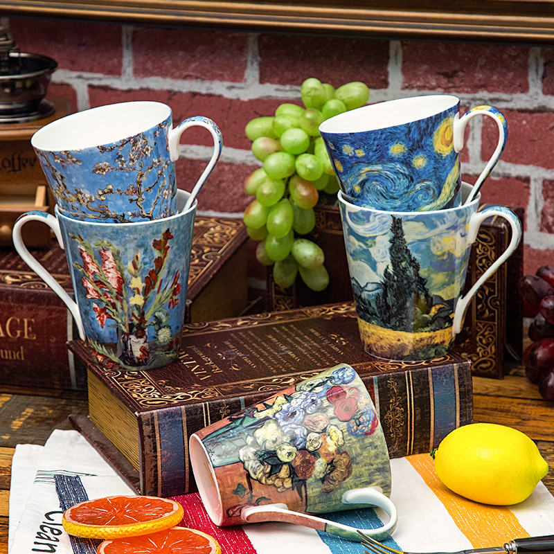 5 Pcs Set Bone China Van Gogh  – Coffee Tea Van Bewertung und Preis