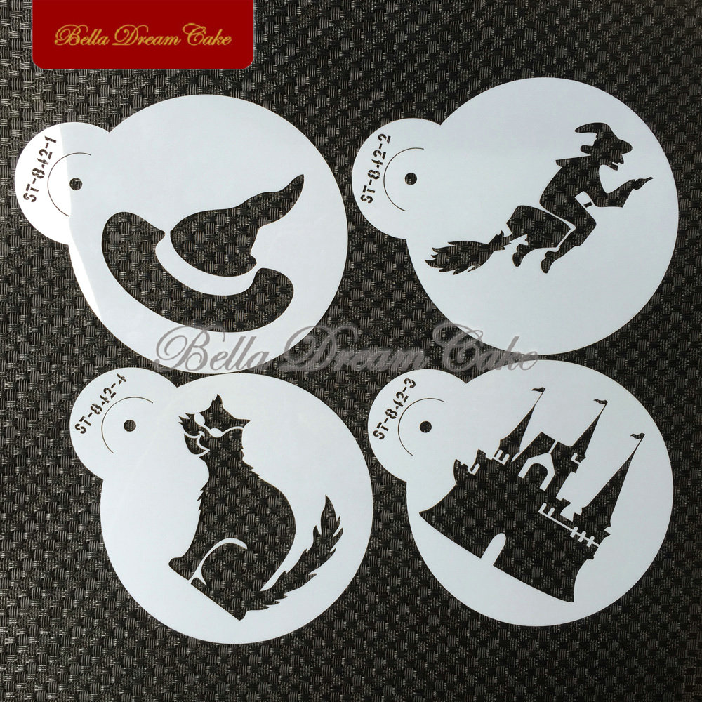 Halloween Glost Hat Cat Cookie – Coffee Stencil Art Bewertung und Preis