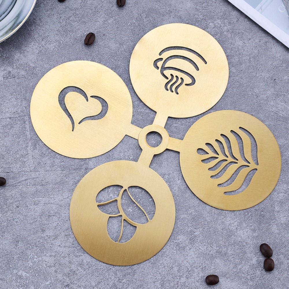 4pcs Stainless Steel Latte Cof – Coffee Stencil Art Bewertung und Preis