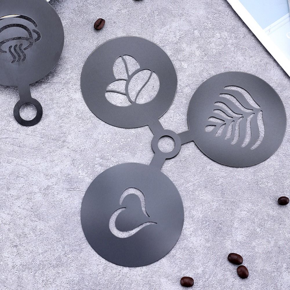 4pcs Stainless Steel Latte Cof – Coffee Stencil Art Bewertung und Preis