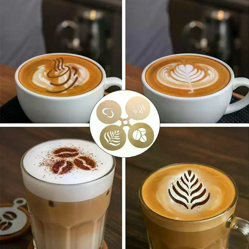 4Pcs/Set Stainless Steel Coffe – Coffee Stencil Art Bewertung und Preis
