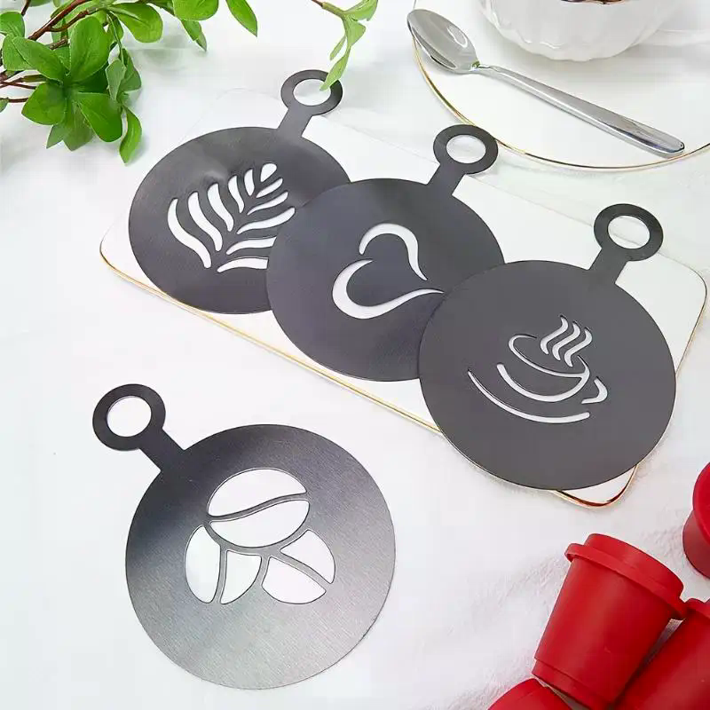 4Pcs/Set Stainless Steel Coffe – Coffee Stencil Art Bewertung und Preis