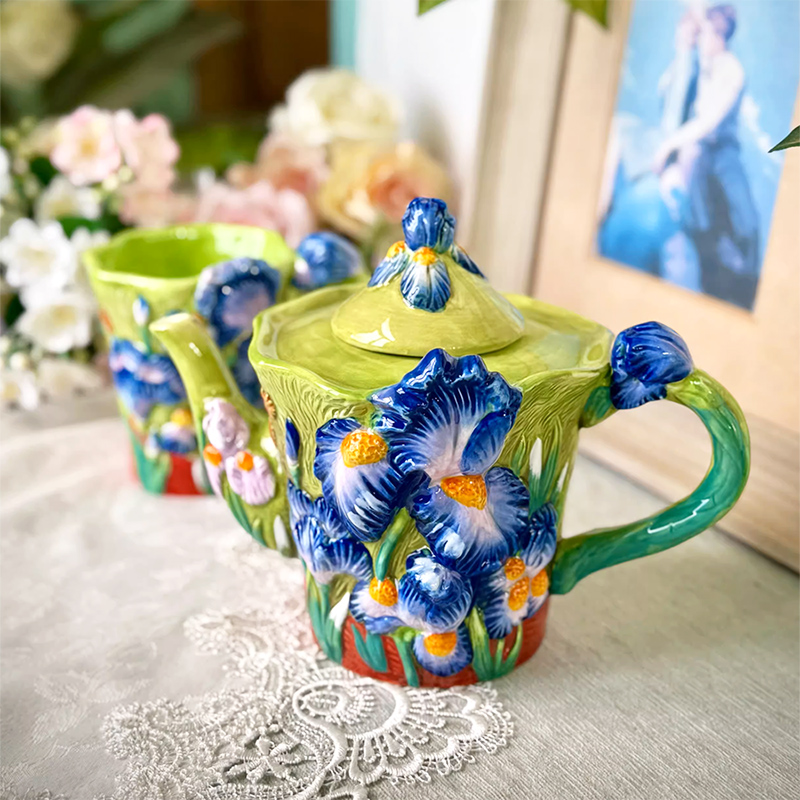 Creative Blue Floral Ceramic C – Coffee Tea Van Bewertung und Preis