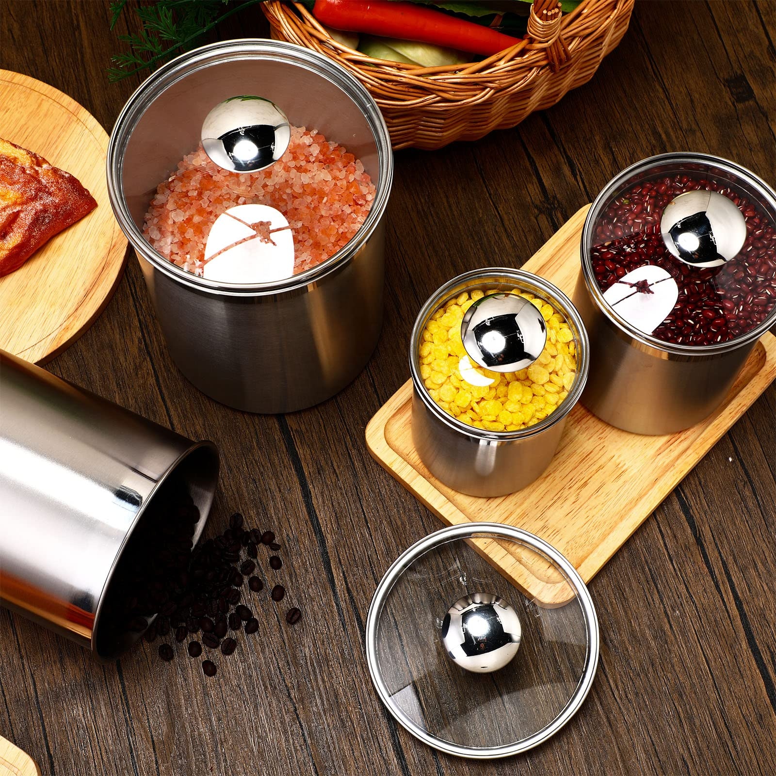 Food Storage Containers Tea Co – Coffee Tea Canister Set Bewertung und Preis