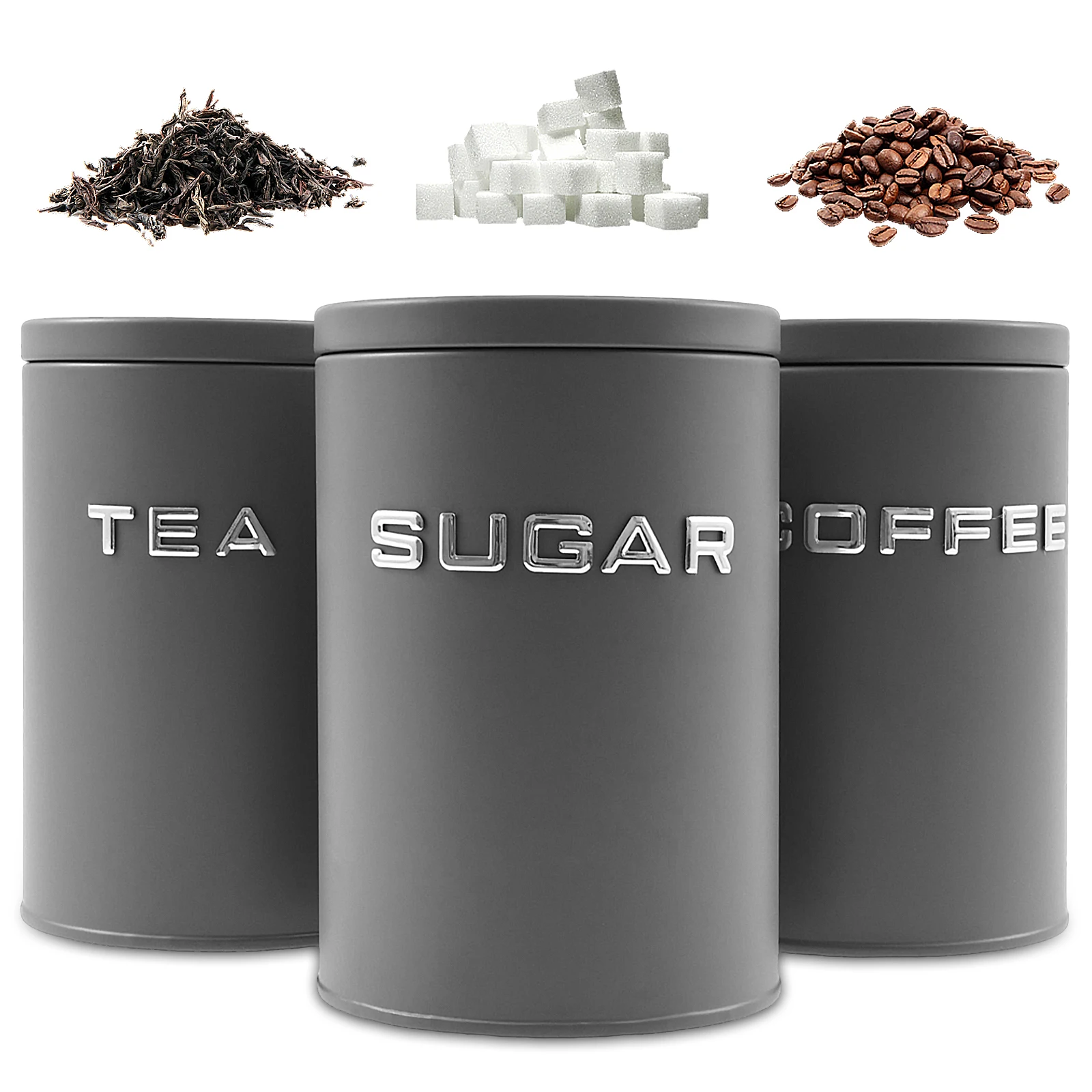3 Pcs Tea Coffee Sugar Caniste – Coffee Tea Canister Set Bewertung und Preis