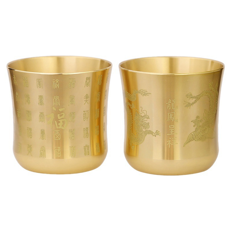 Antique Brass Tea Cup Mug Home – Coffee Tea In Chinese Bewertung und Preis