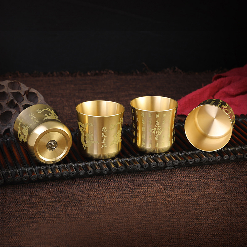 Antique Brass Tea Cup Mug Home – Coffee Tea In Chinese Bewertung und Preis